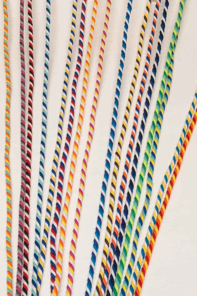 6 mm gedrehte Baumwollkordel Multicolor