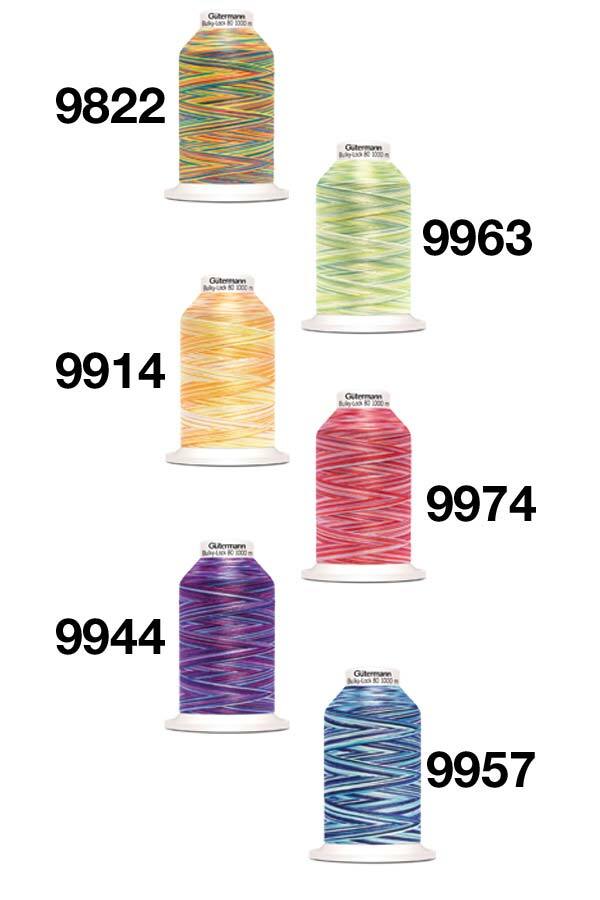 Bulky-Lock 80 Multicolour, 1000 m Bauschgarn, Gütermann