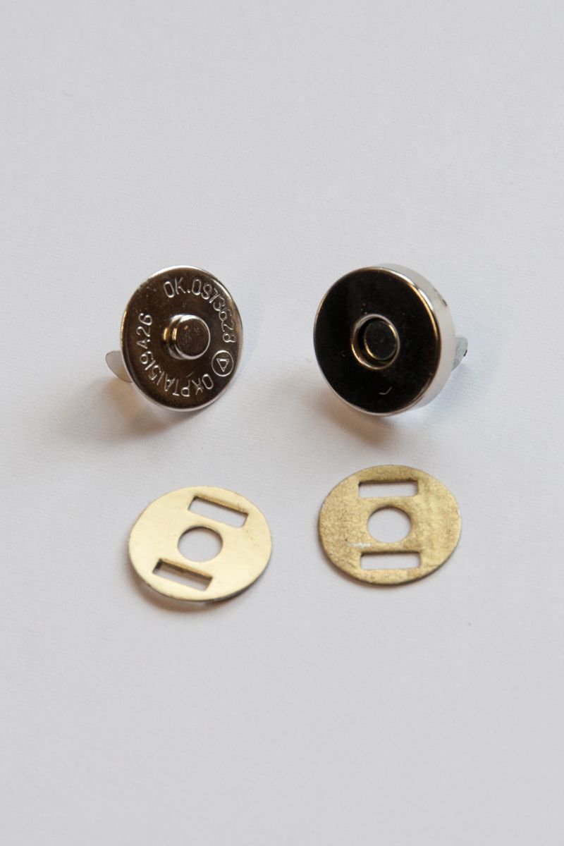 Magnetverschluss Rund, gold, 14 mm