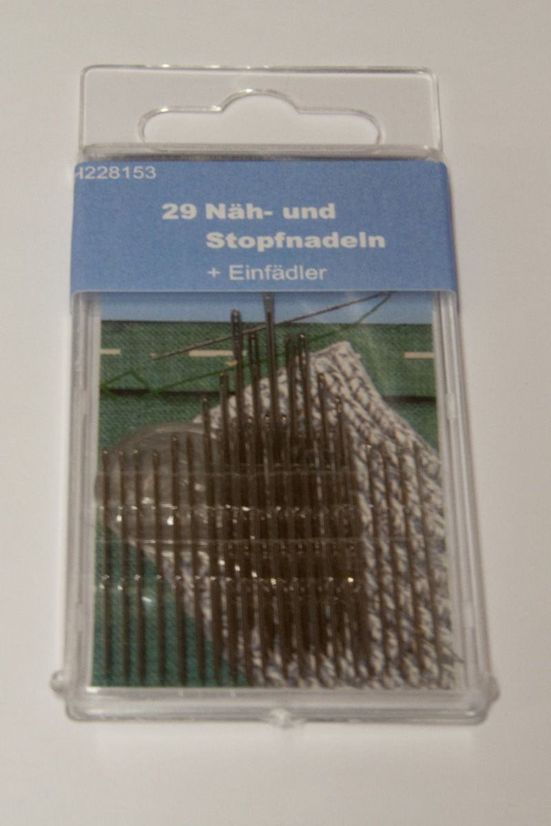 Näh- und Stopfnadeln mit Einfädler, sortiert Länge 33 - 60 mm 29 Stk.