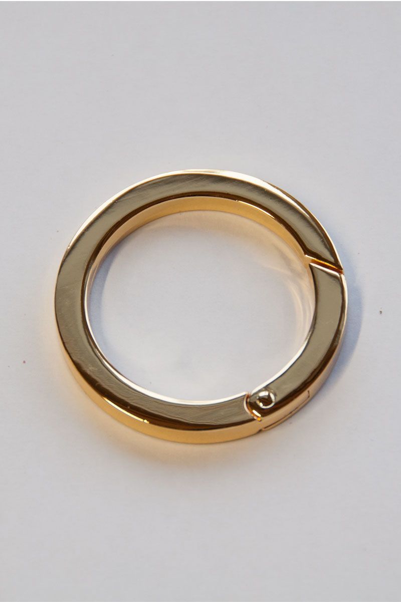 Ø 25 mm flach gold Ringkarabiner