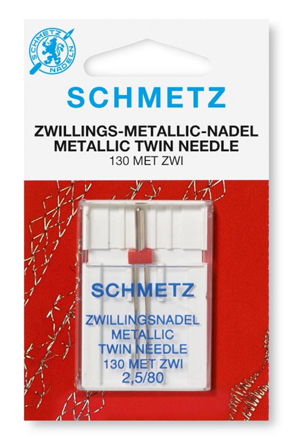 Zwillings-Metallic 1 Stk 130/705 Nähmaschinennadeln Schmetz 