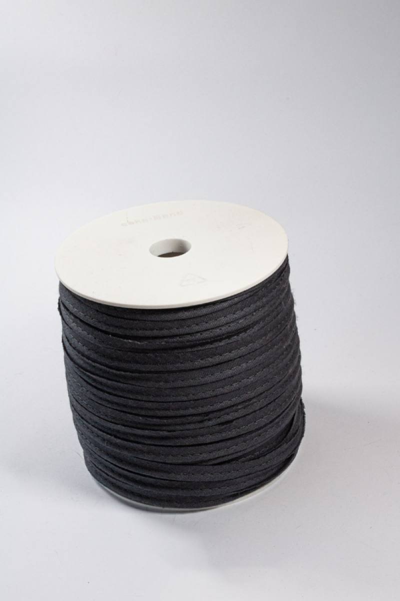 Aktion Paspel aus Baumwolle, 9mm, 100m Rolle - Grau