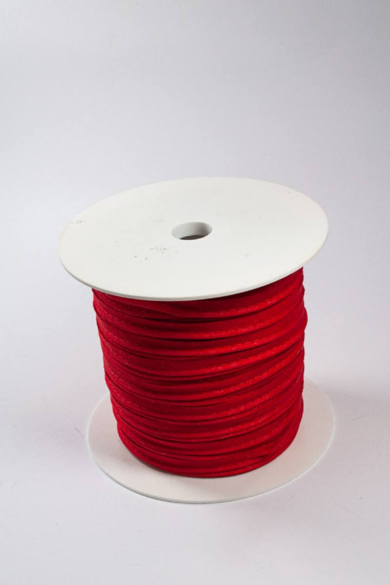 Aktion Paspel aus Baumwolle, 9mm, 100m Rolle - Rot