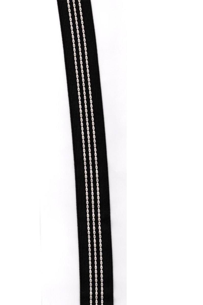 Elastisches Band 25 mm mit Antirutsch Gummi, Meterware