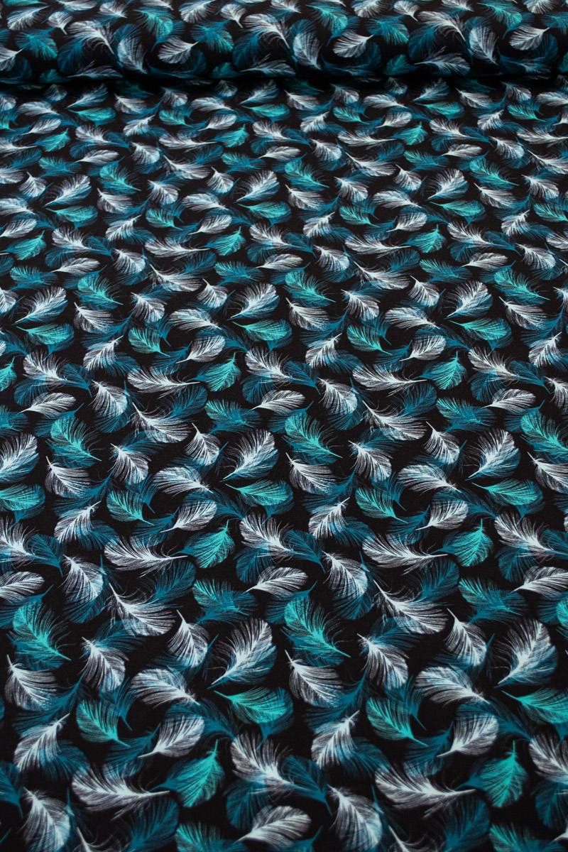 French Terry 'Schwebende Federn' - von Fräulein von Julie