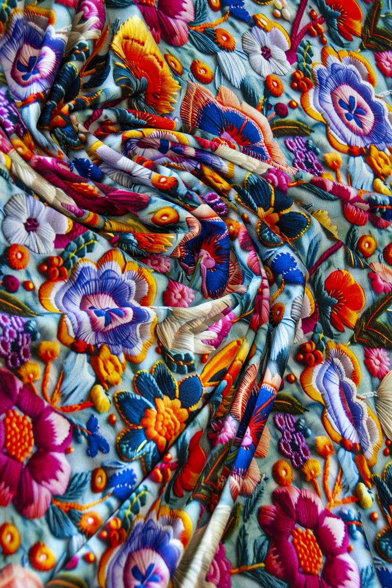 Jersey Viskose '3D Flowers' - 200 g/m2