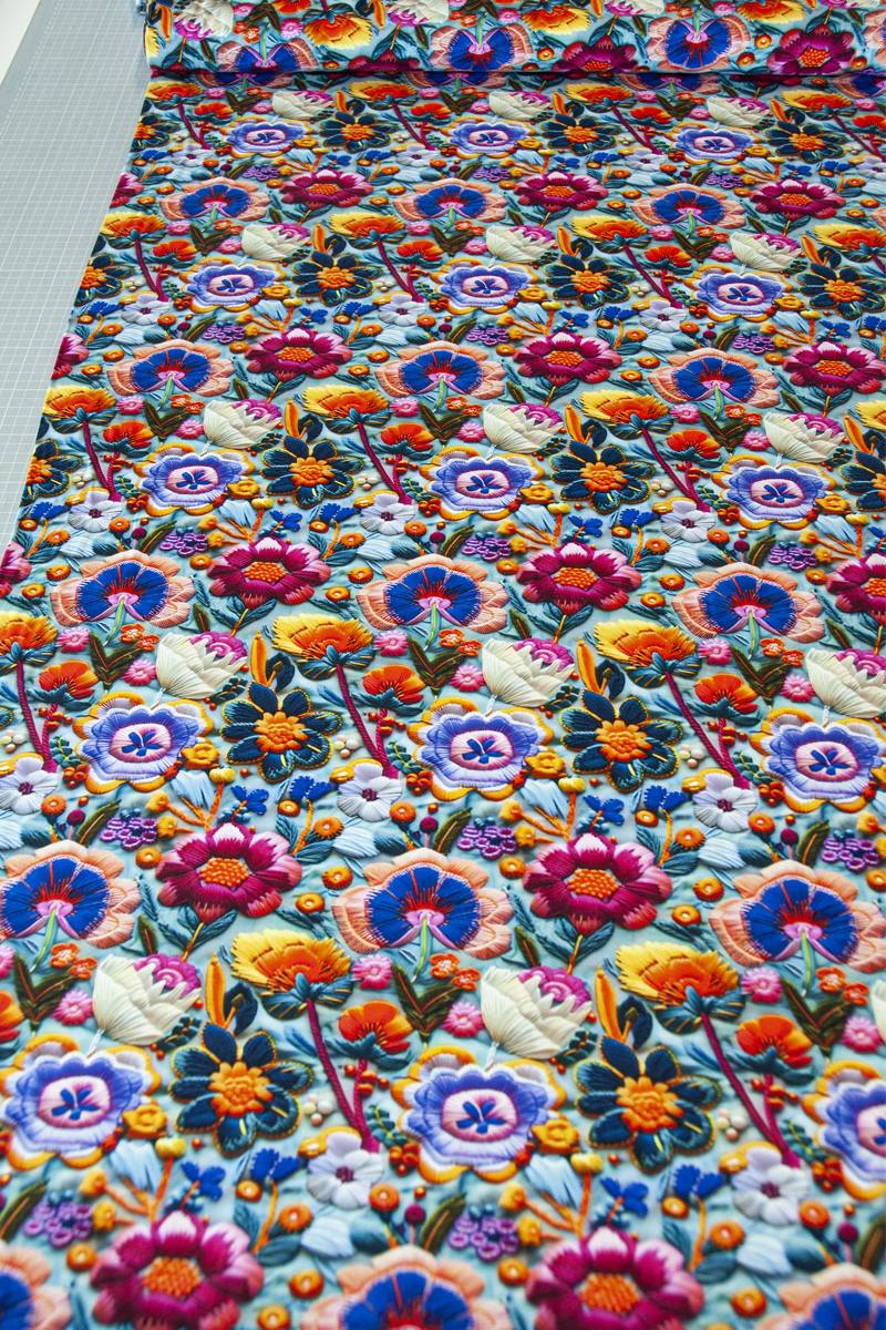 Jersey Viskose '3D Flowers' - 200 g/m2