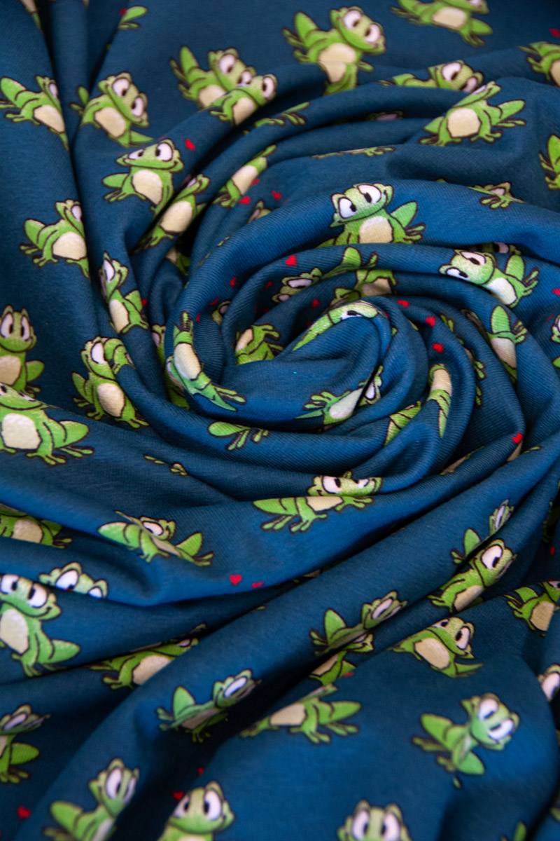 Jersey Baumwolle 'Froschliebe' - 200 g/m2