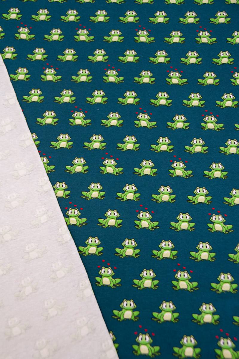 Jersey Baumwolle 'Froschliebe' - 200 g/m2