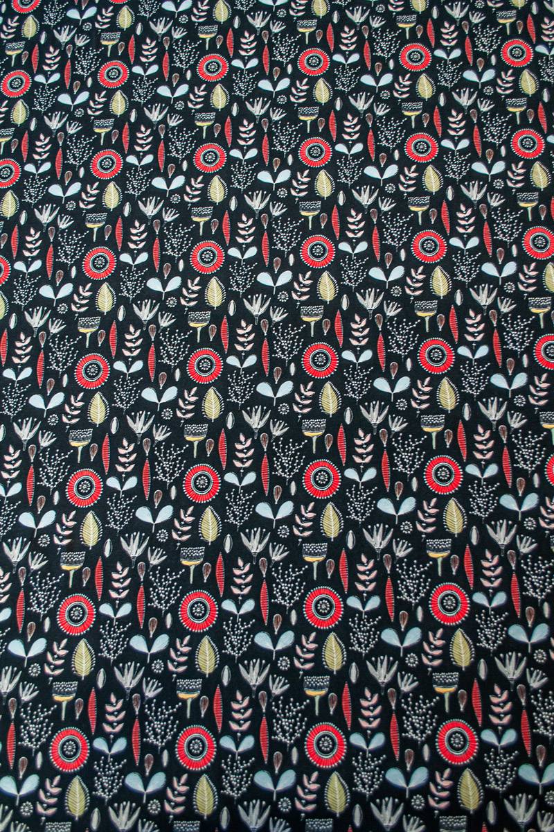 Jersey Baumwolle 'Nachtschattenflora' - von Fräulein von Julie