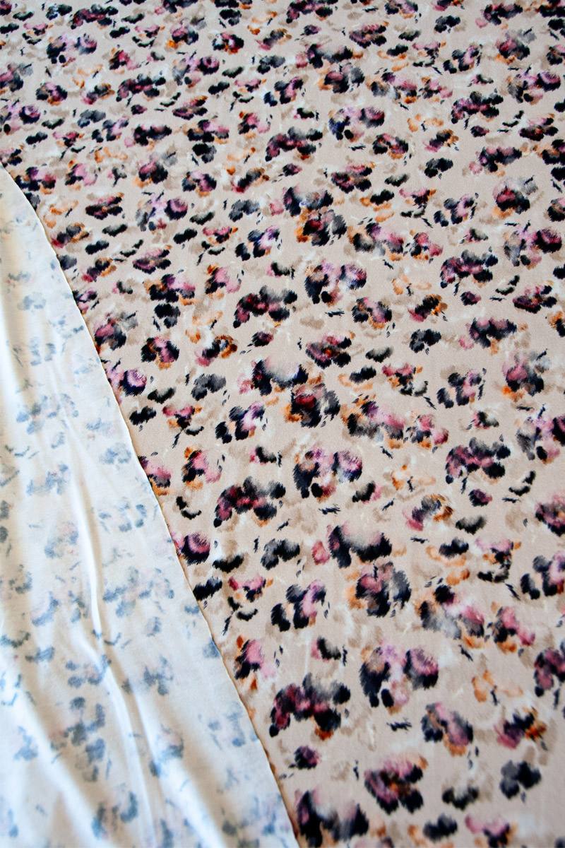 Jersey Viskose Leo-Blüten - 200 g/m2