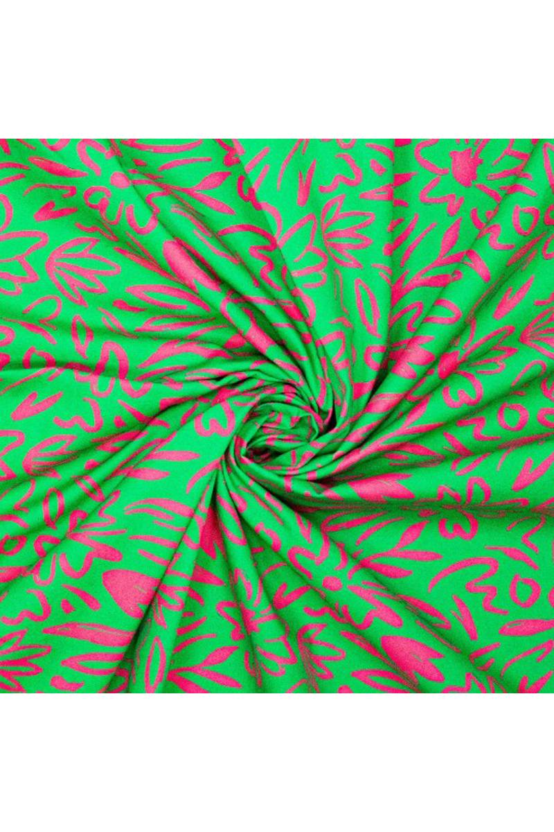 Canvas Baumwolle 'Neon Flowers' - 250 g/m2