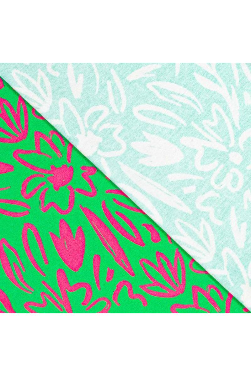 Canvas Baumwolle 'Neon Flowers' - 250 g/m2