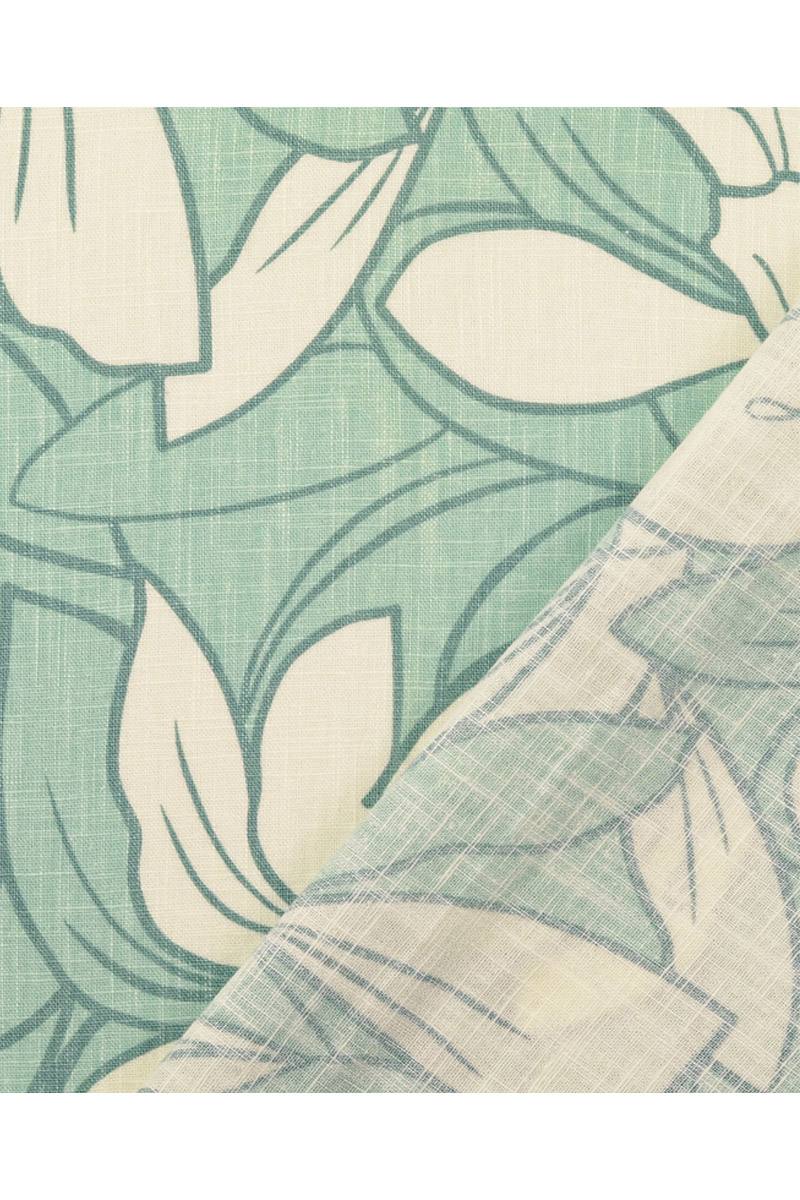 Leinen-Baumwollstoff 'Mint Leaves' - 240 g/m2