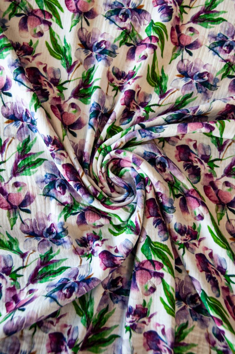 Musselinstoff 'Flora' - 130 g/m2