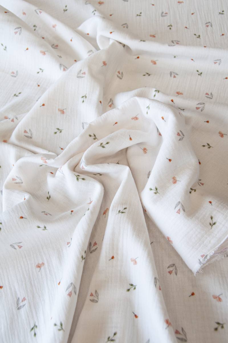 Musselinstoff 'Frühlingsbrise' - 130 g/m2