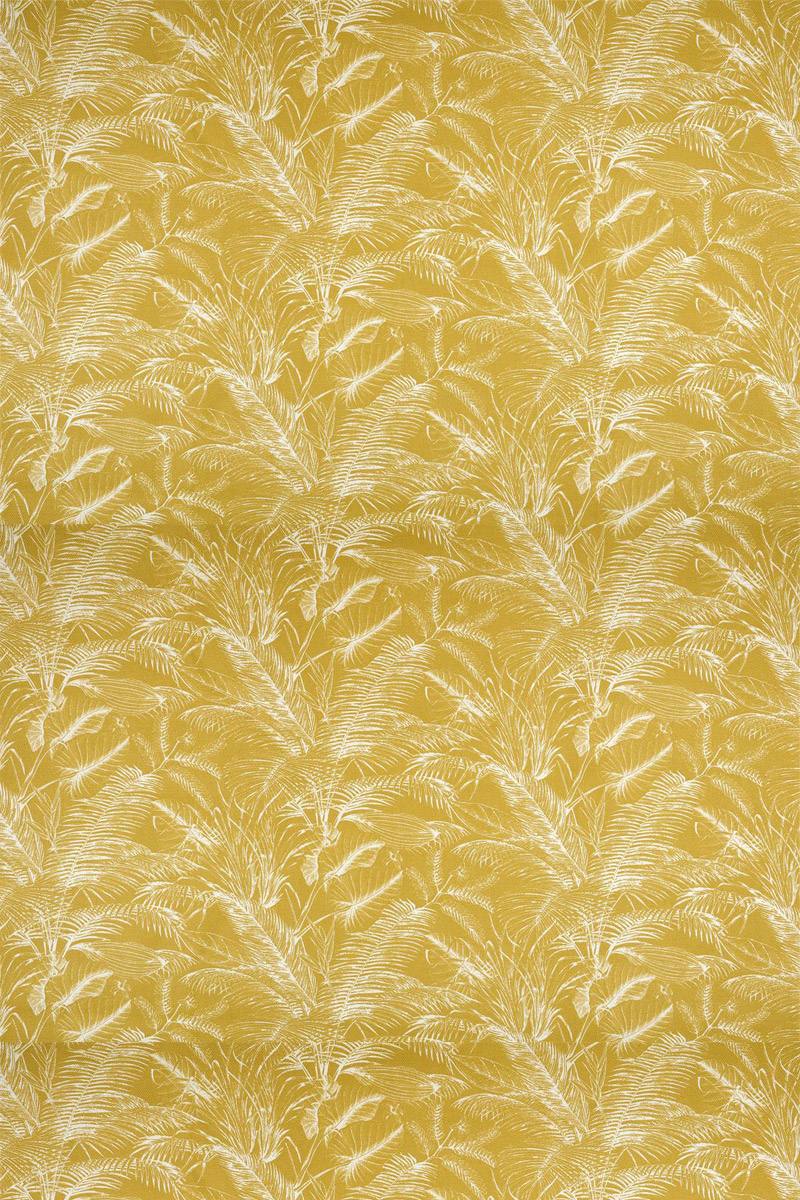 Palmenblätter Goldgelb - 100% Baumwolle - Spezialangebot