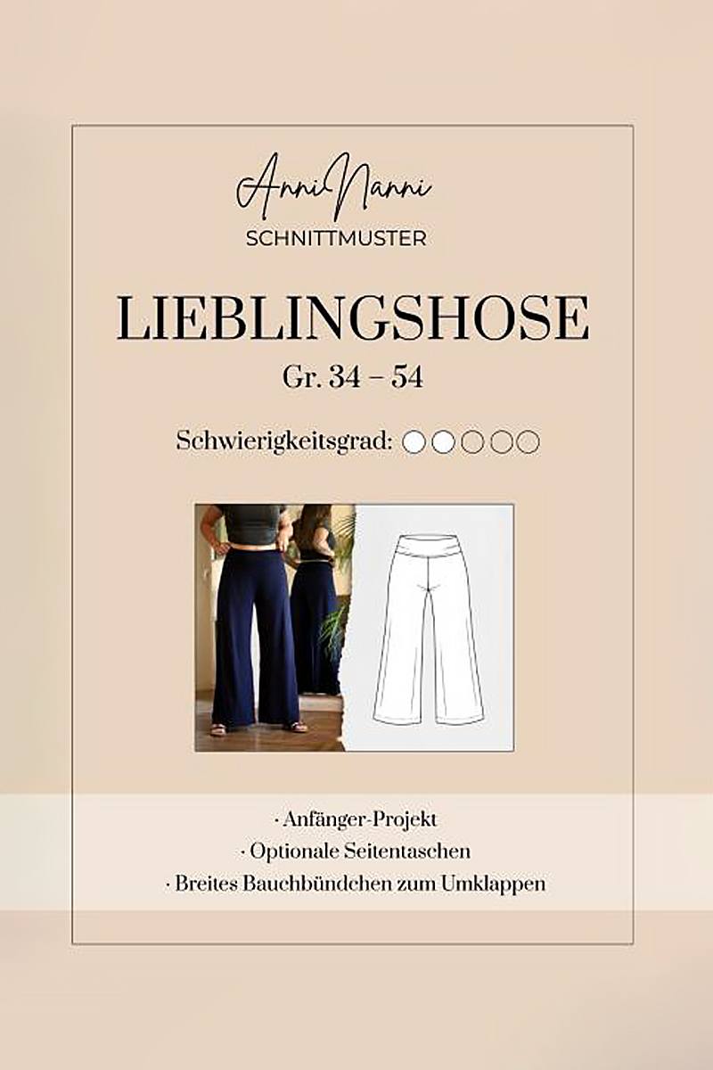 Papierschnittmuster Lieblingshose - von AnniNanni