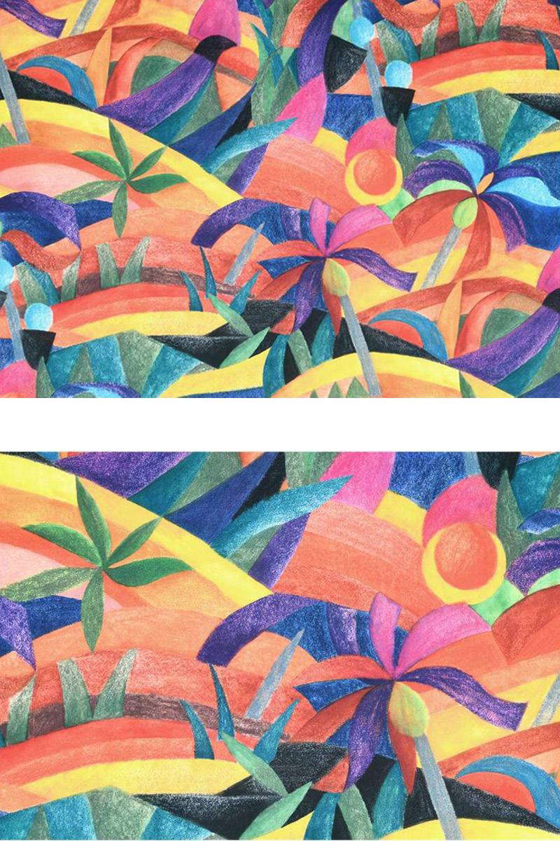 Polster- und Dekostoff Paysage, Velours 300 gr/m²