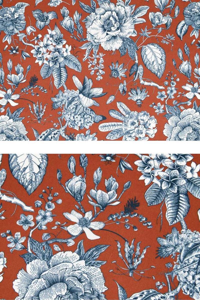 Polster- und Dekostoff Pivoine, Velours 300 gr/m²