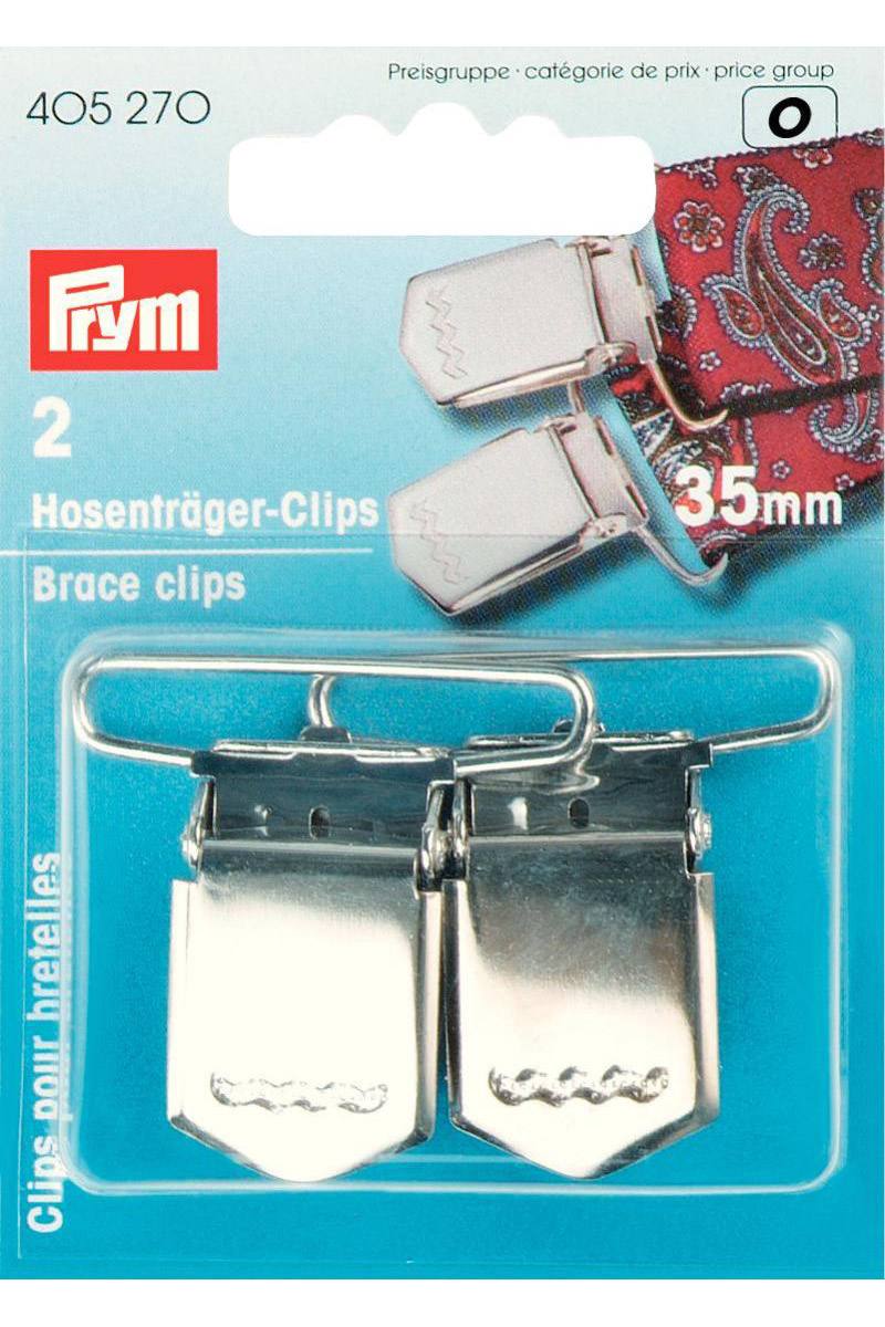 Prym Hosenträger-Clips 35mm, silber, 2 Stk.