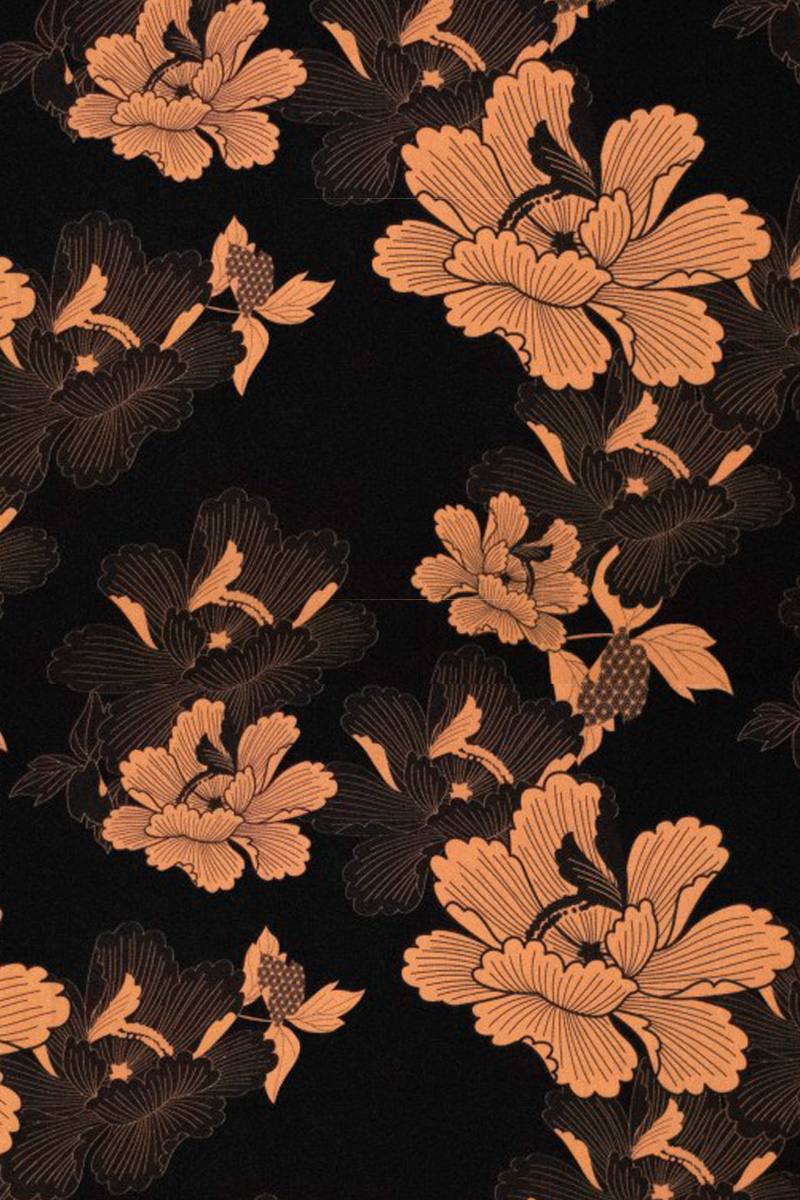 Satin Viskose, Japanese Flowers