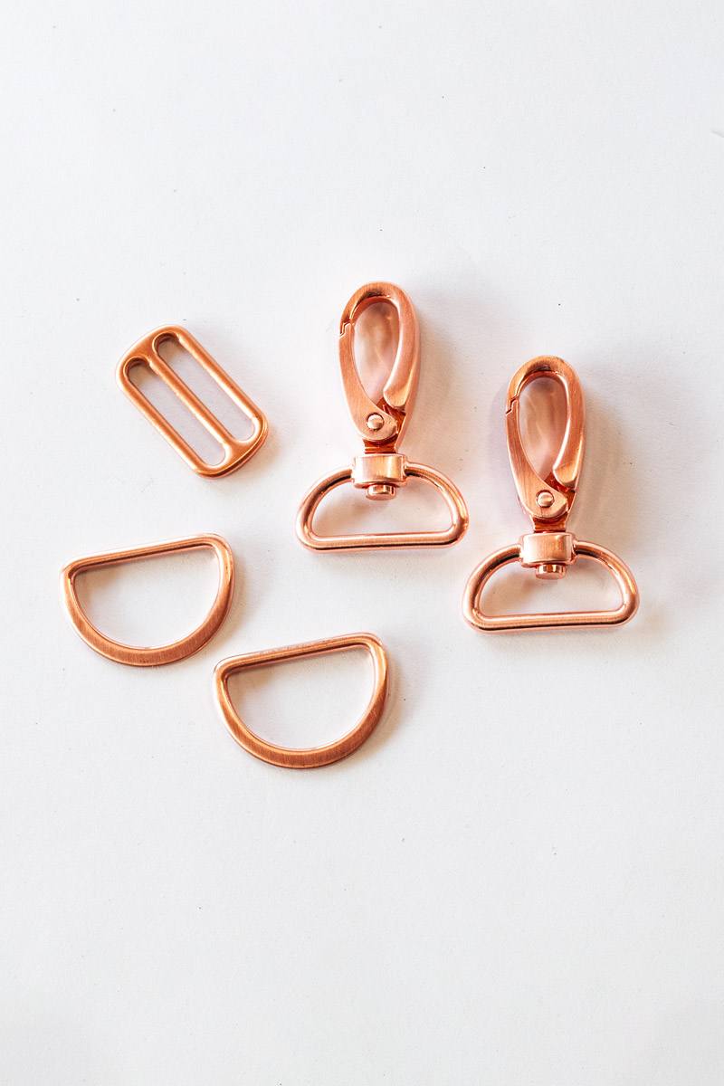 Schnallen-Set 25 mm – 5-teilig – Kupfer
