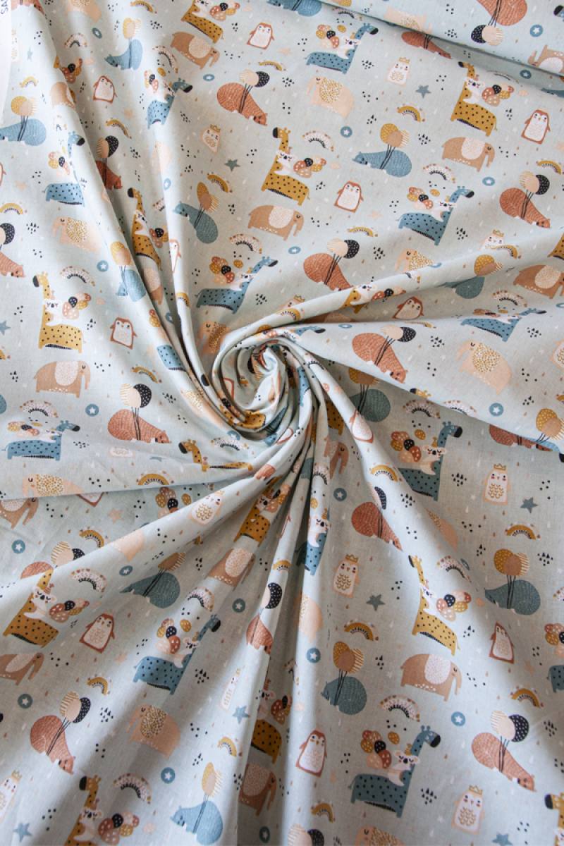 Sleepy Animals, 100% Baumwolle